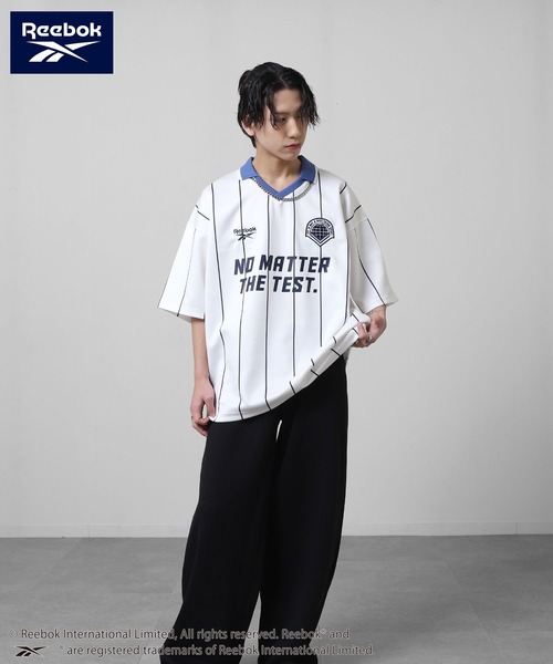 Reebok(リーボック)の「【REEBOK】 ユニフォームデザイン サッカー Tシャツ / 半袖 / ロゴ / ワッペン刺繍(Tシャツ/カットソー・メンズ・ホワイト/ブラック/サックスブルー/チャコール・LARGE/X-LARGE/MEDIUM)」の10枚目の写真