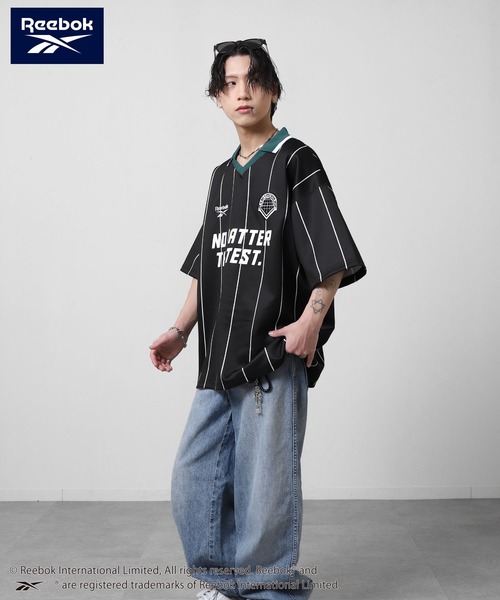 Reebok(リーボック)の「【REEBOK】 ユニフォームデザイン サッカー Tシャツ / 半袖 / ロゴ / ワッペン刺繍(Tシャツ/カットソー・メンズ・ホワイト/ブラック/サックスブルー/チャコール・LARGE/X-LARGE/MEDIUM)」の19枚目の写真