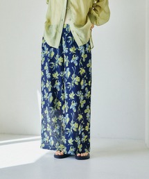 楊柳柄イージーパンツ　290321