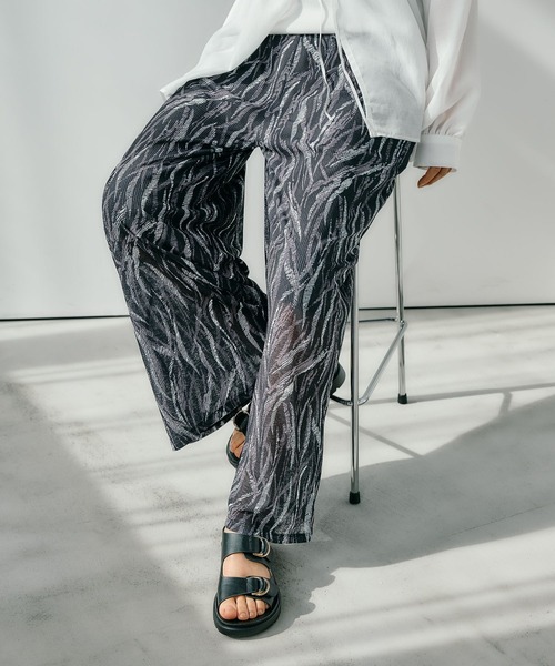 ぴぴす セール】楊柳柄イージーパンツ 290321（その他パンツ）｜LEPSIM