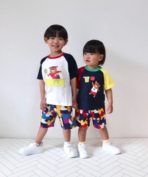 Naughty Company(ナウテーカンパニー)の「幾何学模様パンツ(その他パンツ・キッズ・レッド/パープル・90/100/110/120/130)」の7枚目の写真