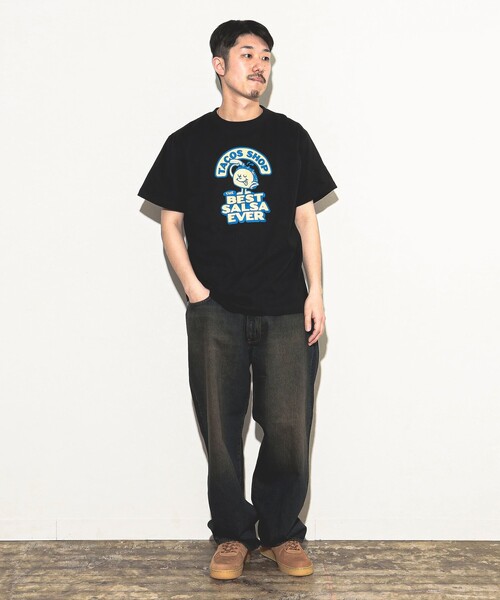 BEAMS T(ビームスティー)の「BEAMS / TACOS SHOP T-Shirt(Tシャツ/カットソー・メンズ・ホワイト/ブラック・S/M/L/XL)」の4枚目の写真