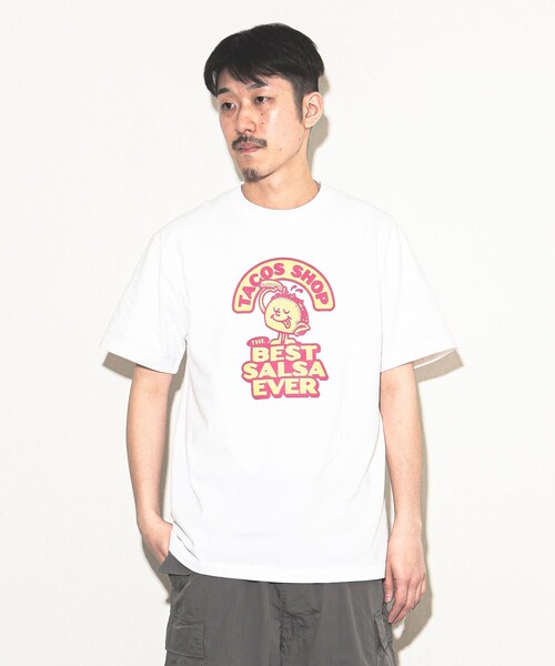BEAMS T(ビームスティー)の「BEAMS / TACOS SHOP T-Shirt(Tシャツ/カットソー・メンズ・ホワイト/ブラック・S/M/L/XL)」の5枚目の写真