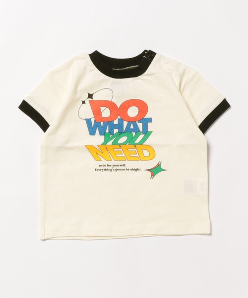 Ocean&Ground（オーシャン&グラウンド）の「リンガーTシャツ（Tシャツ/カットソー・キッズ・イエロー/ホワイト/キナリ・140/130/100/95/90/80/120/110）」の4枚目の写真