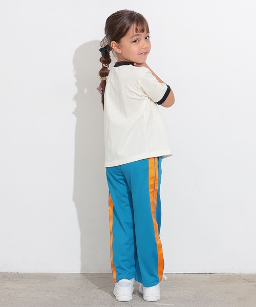 Ocean&Ground（オーシャン&グラウンド）の「リンガーTシャツ（Tシャツ/カットソー・キッズ・イエロー/ホワイト/キナリ・140/130/100/95/90/80/120/110）」の6枚目の写真
