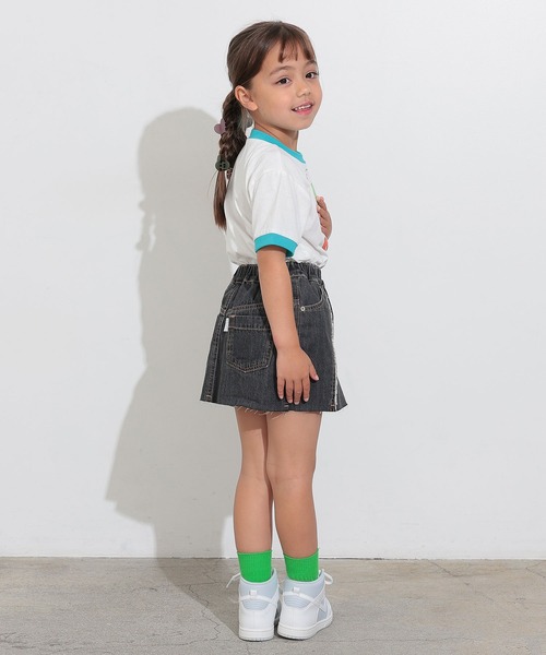 Ocean&Ground（オーシャン&グラウンド）の「リンガーTシャツ（Tシャツ/カットソー・キッズ・イエロー/ホワイト/キナリ・140/130/100/95/90/80/120/110）」の12枚目の写真