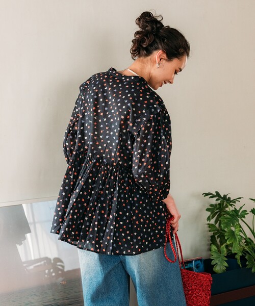 FREAK'S STORE（フリークスストア）の「インド ボイルスキッパーシャツ（シャツ/ブラウス・レディース・オレンジ/ブラック/オフホワイト/その他/チャコールグレー/ピンク系その他・ﾌﾘ-）」の6枚目の写真