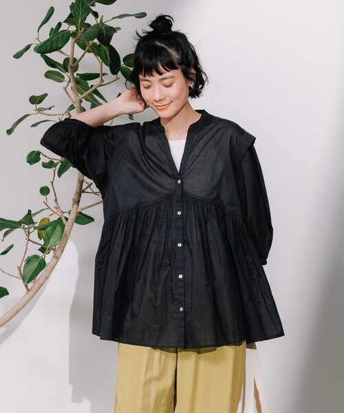 FREAK'S STORE（フリークスストア）の「インド ボイルスキッパーシャツ（シャツ/ブラウス・レディース・オレンジ/ブラック/オフホワイト/その他/チャコールグレー/ピンク系その他・ﾌﾘ-）」の11枚目の写真