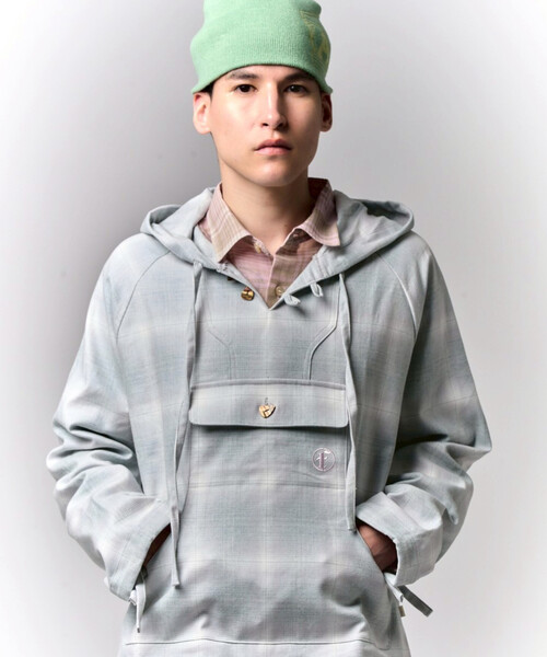 FAF(フェイク アス フラワーズ)の「【FAF / フェイク アス フラワーズ】メキシカン シャツ パーカー(シャツ/ブラウス・メンズ・グレー/ブルー系その他・1/2)」の2枚目の写真