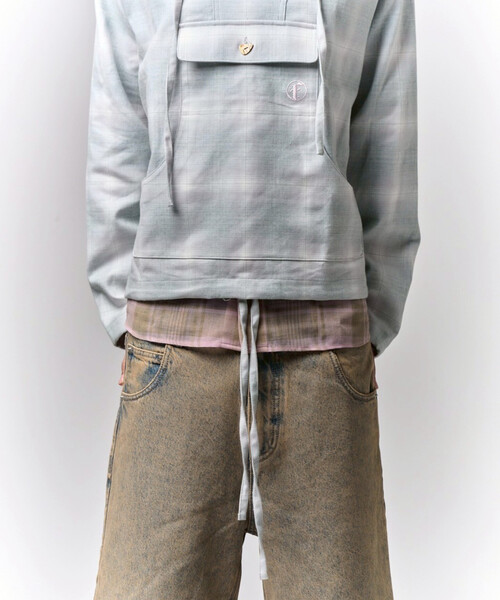 FAF(フェイク アス フラワーズ)の「【FAF / フェイク アス フラワーズ】メキシカン シャツ パーカー(シャツ/ブラウス・メンズ・グレー/ブルー系その他・1/2)」の5枚目の写真