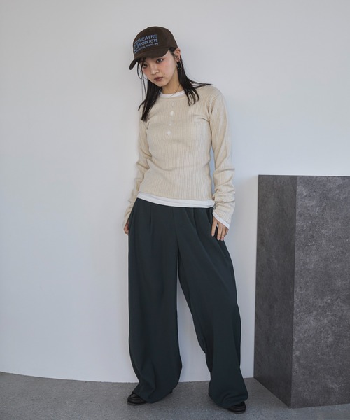 feepur(フェピュール)の「【THEATRE PRODUCTS/シアタープロダクツ】別注コットンロゴキャップ(キャップ・レディース・ブラック/ブラウン/ネイビー・FREE)」の15枚目の写真