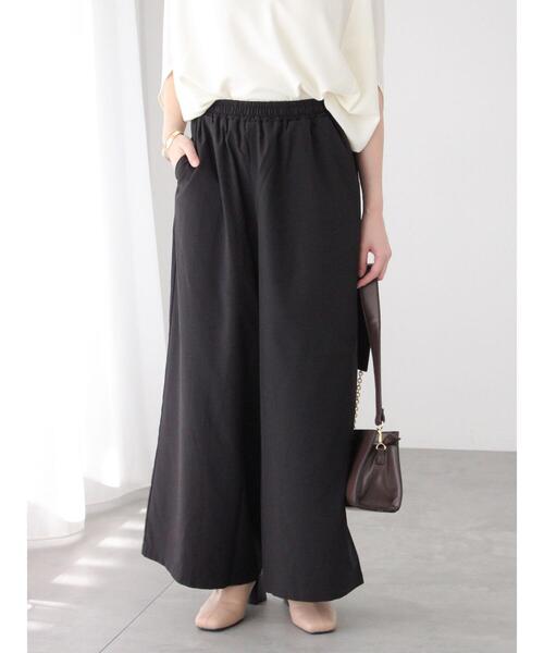 Te chichi TERRASSE(テチチテラス)の「【イージーケア】無地/ドットイージーパンツ(その他パンツ・レディース・カーキ/ブラック/ホワイト/ベージュ・F)」の1枚目の写真