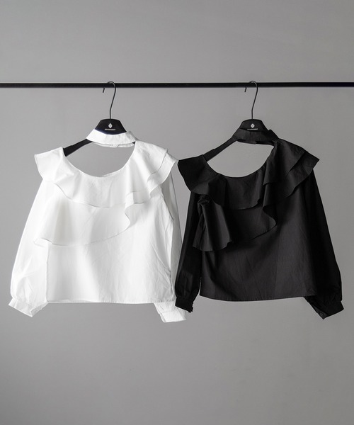 frill one shoulder tops / フリルワンショルダートップス frill one shoulder tops / フリルワンショルダートップス