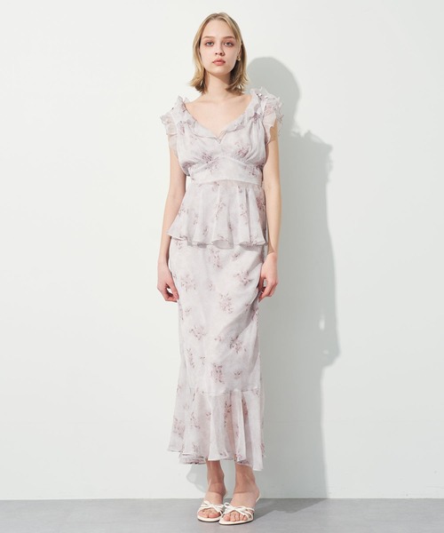 ME COUTURE（ミークチュール）の「エンドレッシーマキシスカート（スカート・レディース・アイボリー/ライトグレー/ピンク・1/0）」の4枚目の写真