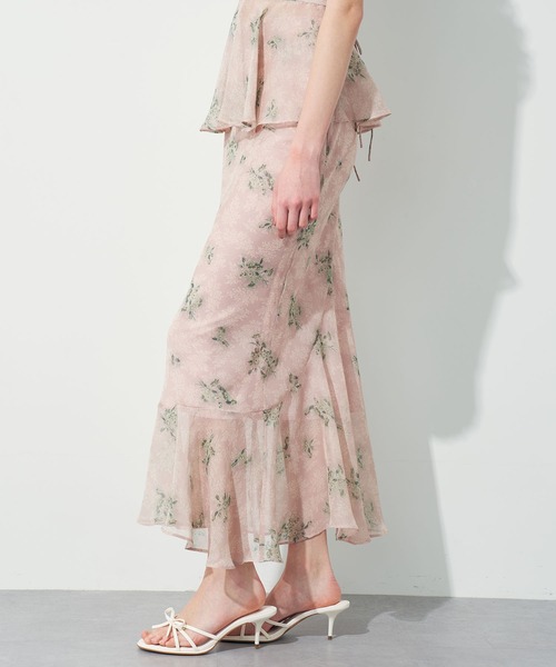 ME COUTURE（ミークチュール）の「エンドレッシーマキシスカート（スカート・レディース・アイボリー/ライトグレー/ピンク・1/0）」の10枚目の写真