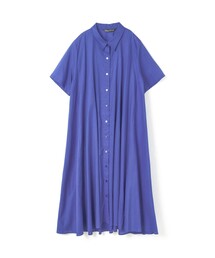 mizuiro ind ハーフスリーブフレアシャツワンピース
