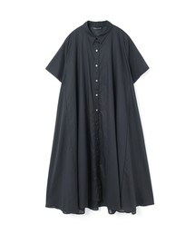 mizuiro ind ハーフスリーブフレアシャツワンピース