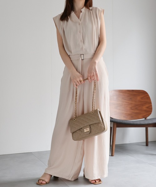 6010【美品】かぐれ　オールインワン　つなぎ　リネン　麻　ベージュ　ナチュラル 6010【美品】かぐれ オールインワン つなぎ リネン 麻 ベージュ