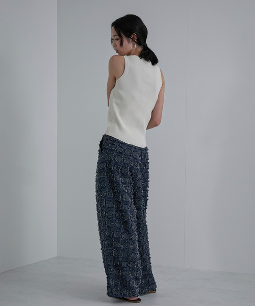 feepur(フェピュール)の「【ハンドウォッシャブル】ヘンリーニットタンク(タンクトップ・レディース・アイボリー/チャコールグレー・MEDIUM)」の11枚目の写真