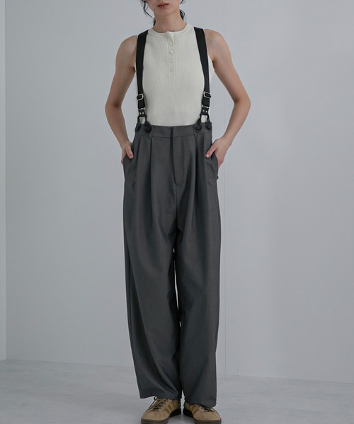 feepur(フェピュール)の「【ハンドウォッシャブル】ヘンリーニットタンク(タンクトップ・レディース・アイボリー/チャコールグレー・MEDIUM)」の13枚目の写真