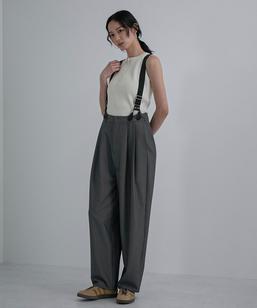 feepur(フェピュール)の「【ハンドウォッシャブル】ヘンリーニットタンク(タンクトップ・レディース・アイボリー/チャコールグレー・MEDIUM)」の15枚目の写真