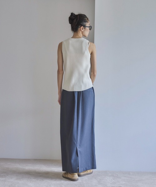 feepur(フェピュール)の「【ハンドウォッシャブル】ヘンリーニットタンク(タンクトップ・レディース・アイボリー/チャコールグレー・MEDIUM)」の22枚目の写真