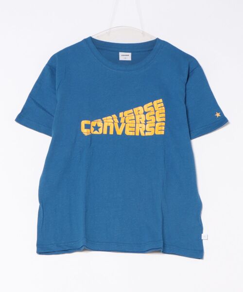 CONVERSE(コンバース)の「【CONVERSE/コンバース】ネップスラブ アーカイブロゴ Tシャツ(Tシャツ/カットソー・レディース・オフホワイト/ブルー・MEDIUM)」の18枚目の写真