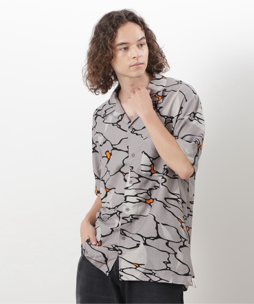 MANASTASH（マナスタッシュ）の「MANASTASH/マナスタッシュ  MHAK LITHUM S/S SHIRTS リチウムショートスリーブシャツ（シャツ/ブラウス・メンズ・オリーブ/グレー/ブラック・XL/L/M/S）」の3枚目の写真