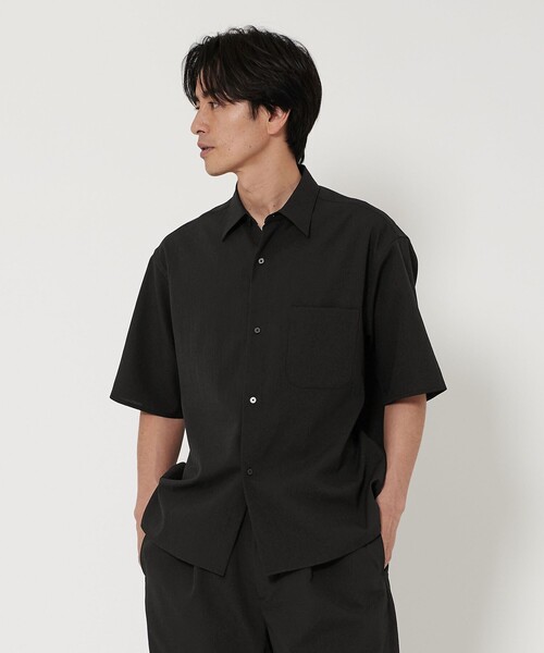 RUFFLOGブラックショートスリーブシャツ