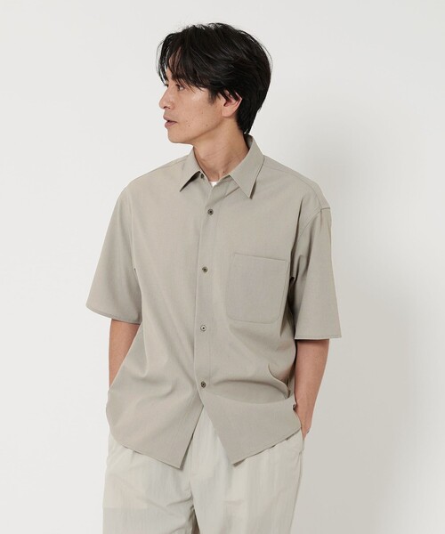 BEAUTY&YOUTH UNITED ARROWS（ビューティーアンドユースユナイテッドアローズ）の「KOMATSU PACK トロピカル レギュラー シャツ FORM型 セットアップ対応 ヨコストレッチ（シャツ/ブラウス・メンズ・ライトグレー/ダークグレー/ブラック・S/M/L/XL）」の8枚目の写真