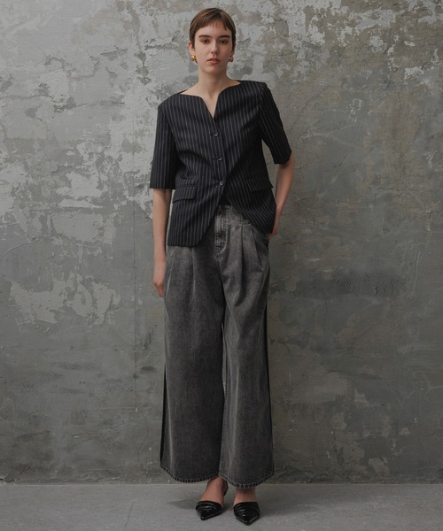 Adam et Rope&#39; - 【美品】adam et rope&#39; YAKスリットネックプルオーバー ADAM ET ROPE'（アダムエロペ）の「YAKスリットネックプル