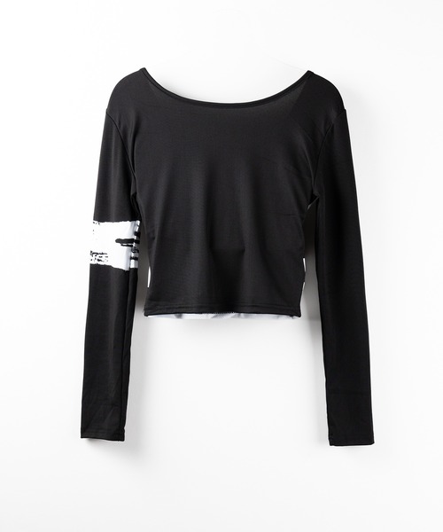 me+em select(ミームセレクト)の「【 2color 】ヴィンテージプリントショートリブTシャツ / vintage print short lib t-shirt(Tシャツ/カットソー・レディース・ブラック/ホワイト・FREE)」の11枚目の写真