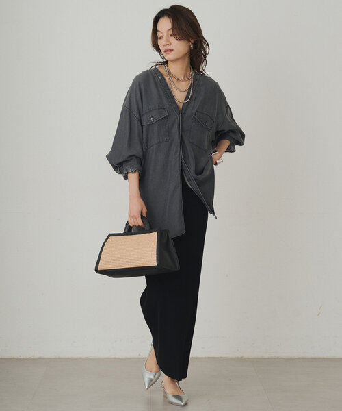 LOUNGEDRESS ラウンジドレス デニムシャツ ダメージデニムシャツ（シャツ/ブラウス）｜LOUNGEDRESS