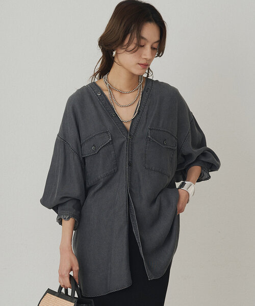 LOUNGEDRESS ラウンジドレス デニムシャツ LOUNGEDRESS（ラウンジドレス）の「デニムシャツ（シャツ