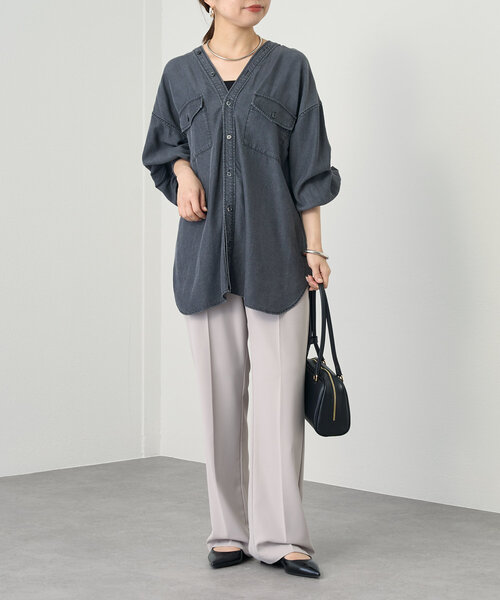 LOUNGEDRESS ラウンジドレス デニムシャツ Loungedress ブラウス シャツ オーバーデニムシャツ レディース