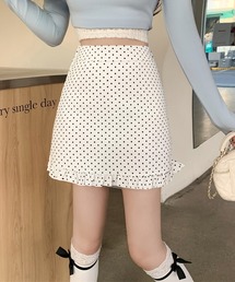 Chiina（チーナ）の「Chiina / ミニマムドット 裾フリルスカート（スカート）」