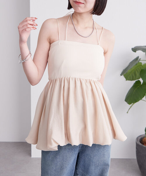 mystic☆今期新作ベアバルーンビスチェ完売アイボリー セール】ベアバルーンビスチェ（シャツ/ブラウス）｜mystic