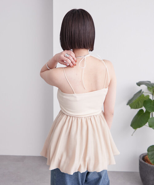 mystic(ミスティック)の「ベアバルーンビスチェ(シャツ/ブラウス・レディース・ベージュ/アイボリー/ブラック/ベージュ系その他2/グレー/チャコールグレー・FREE)」の14枚目の写真