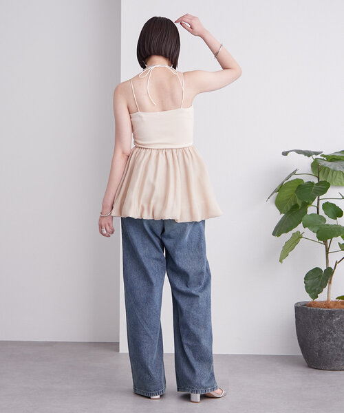 mystic(ミスティック)の「ベアバルーンビスチェ(シャツ/ブラウス・レディース・ベージュ/アイボリー/ブラック/ベージュ系その他2/グレー/チャコールグレー・FREE)」の20枚目の写真