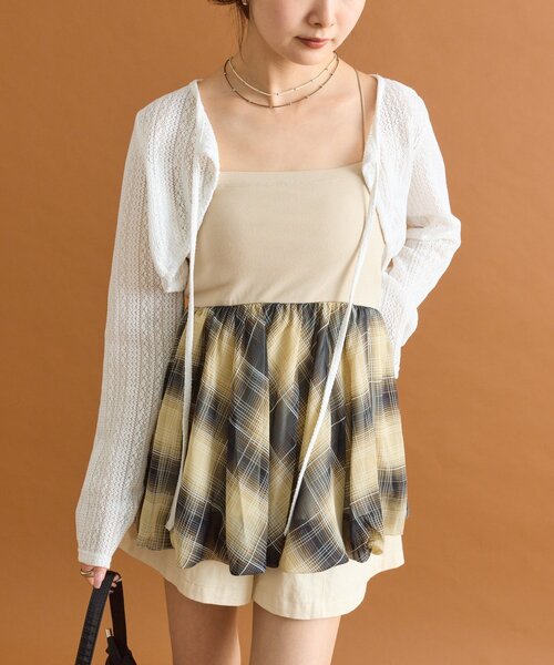 mystic(ミスティック)の「ベアバルーンビスチェ(シャツ/ブラウス・レディース・ベージュ/アイボリー/ブラック/ベージュ系その他2/グレー/チャコールグレー・FREE)」の21枚目の写真