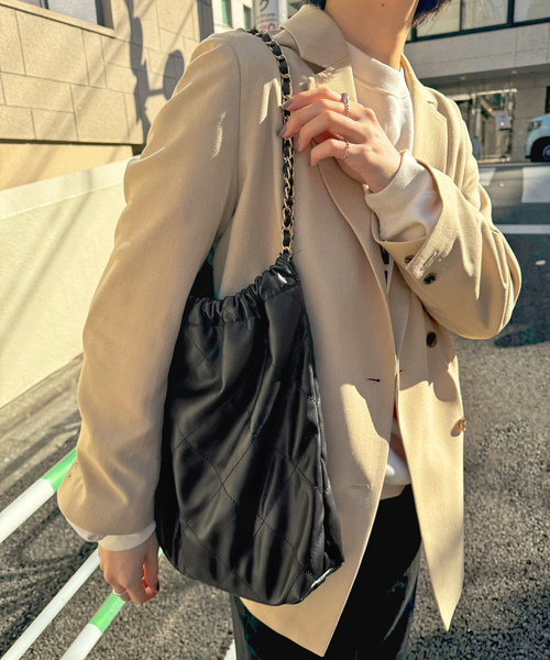 SLOBE IENA（スローブイエナ）の「《追加3》SLOBE キルティングバッグ（トートバッグ・レディース・ブラック・FREE）」の17枚目の写真