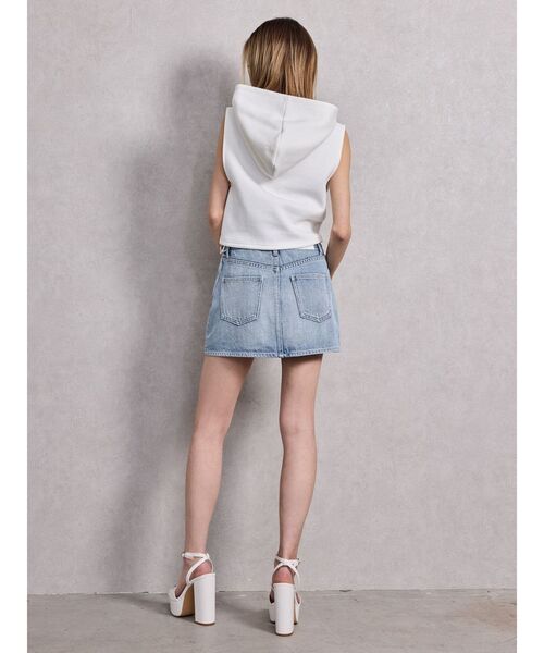 GYDA（ジェイダ）の「GD MOLDスカートライクデニムショートパンツ（デニムスカート・レディース・ライトブルー/インディゴブルー・X-SMALL/SMALL/MEDIUM）」の8枚目の写真