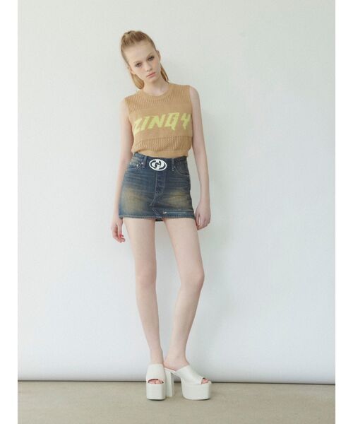 GYDA（ジェイダ）の「GD MOLDスカートライクデニムショートパンツ（デニムスカート・レディース・ライトブルー/インディゴブルー・X-SMALL/SMALL/MEDIUM）」の13枚目の写真