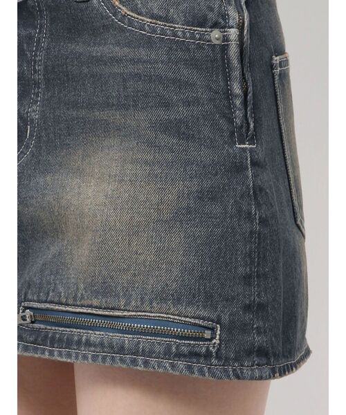 GYDA（ジェイダ）の「GD MOLDスカートライクデニムショートパンツ（デニムスカート・レディース・ライトブルー/インディゴブルー・X-SMALL/SMALL/MEDIUM）」の20枚目の写真