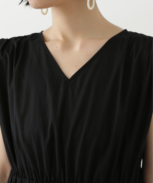 N.(N. Natural Beauty Basic)(エヌエヌナチュラルビューティーベーシック)の「【PS/低身長サイズ】コットンVネックティアードワンピース(ワンピース・レディース・オレンジ/ブラック/ブルー・SMALL/MEDIUM/PS)」の13枚目の写真