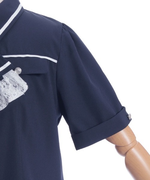 axes femme（アクシーズファム）の「フリルジャボ付配色ラインブラウス（シャツ/ブラウス・レディース・ホワイト/ネイビー/レッド・FREE）」の21枚目の写真