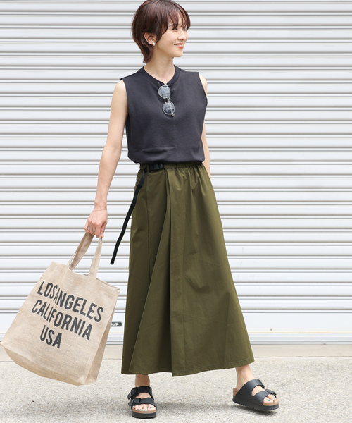 THOUSAND MILE(サウザンドマイル)の「《追加2》【THOUSAND MILE/サウザンドマイル】WAVE ADJUST SKIRT(スカート・レディース・ブラック/カーキ・FREE)」の11枚目の写真