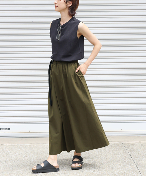 THOUSAND MILE(サウザンドマイル)の「《追加2》【THOUSAND MILE/サウザンドマイル】WAVE ADJUST SKIRT(スカート・レディース・ブラック/カーキ・FREE)」の10枚目の写真