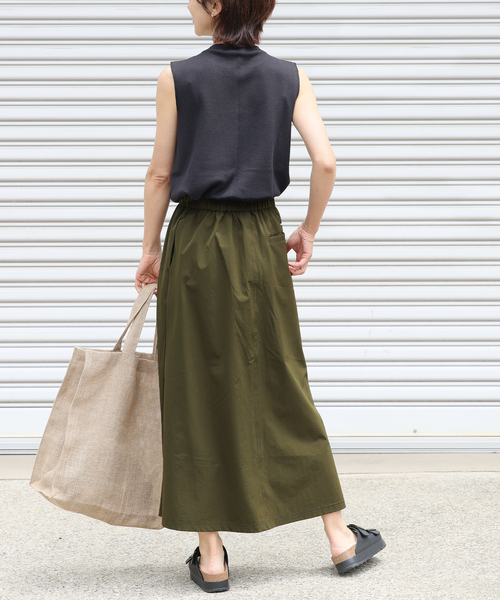 THOUSAND MILE(サウザンドマイル)の「《追加2》【THOUSAND MILE/サウザンドマイル】WAVE ADJUST SKIRT(スカート・レディース・ブラック/カーキ・FREE)」の9枚目の写真