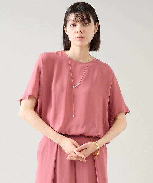 Tiara(ティアラ)の「オリガミブラウス(セットアップ可)(シャツ/ブラウス・レディース・ピンク/グリーン/アイボリー/ブラック・FREE)」の5枚目の写真